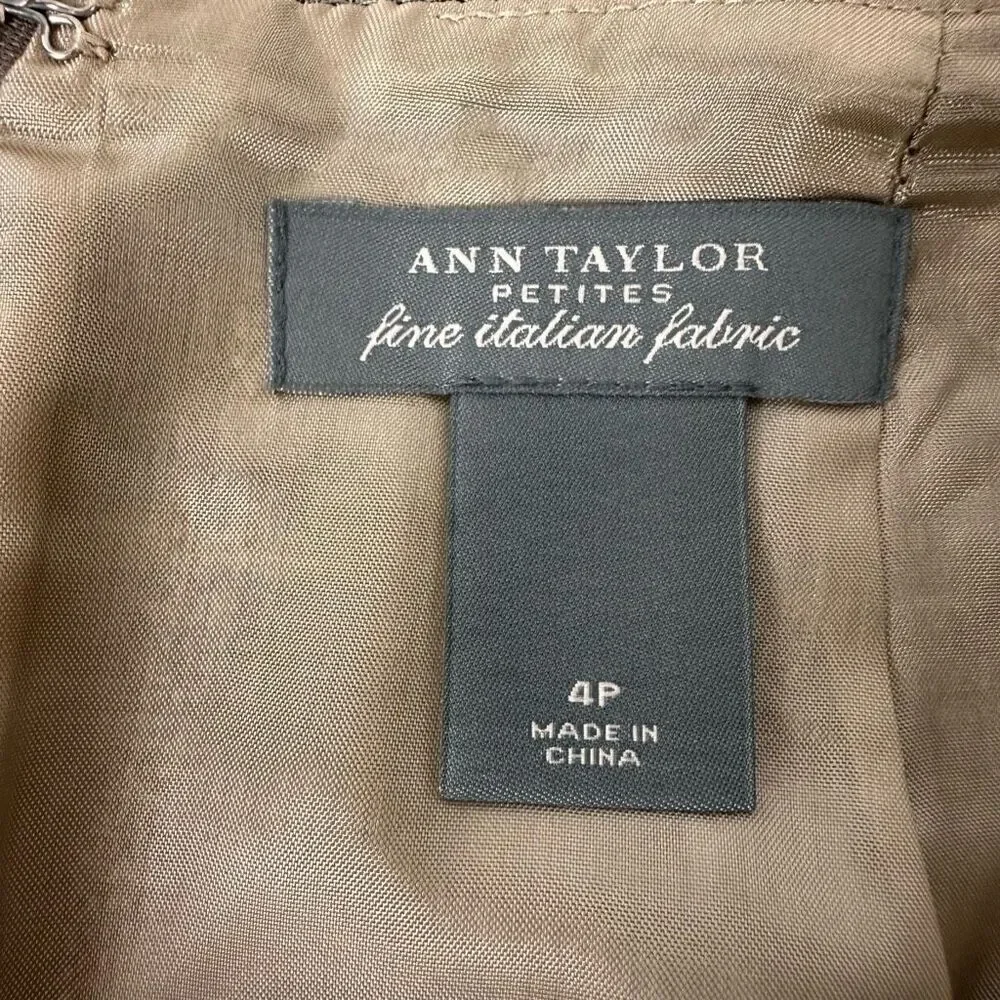 Ann Taylor Straight Italian Fabric Woven Pencil Skirt size 4P